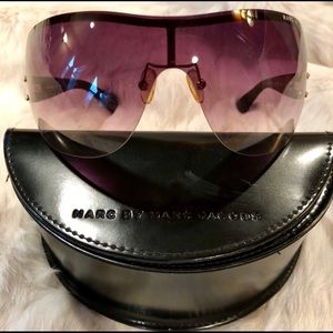 Marc Jacobs Frameless Tortoise Wrap Sunglasses